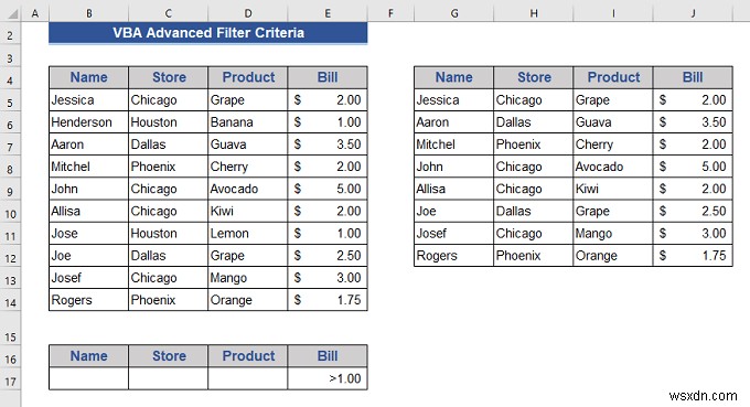 Excel VBAで詳細フィルターの条件を使う方法|実例6選