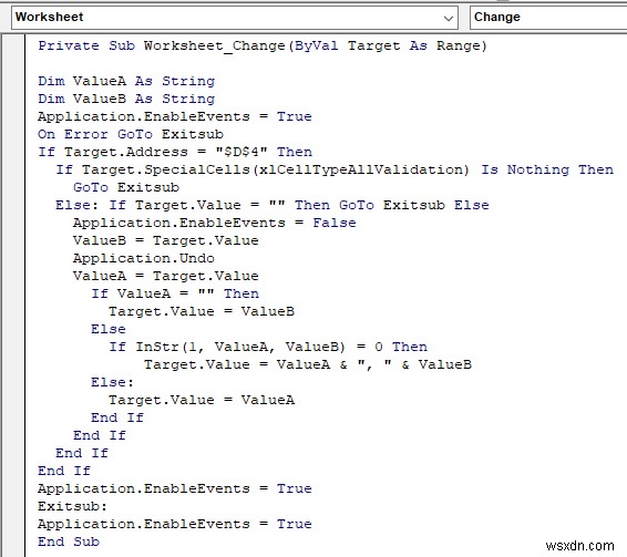 Excel VBAでドロップダウンリストから値を選択する2つの方法