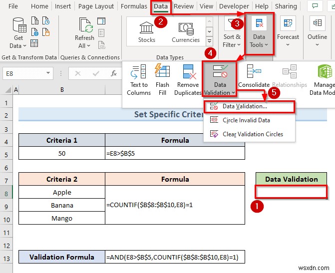 【保存版】Excelの1つのセルに複数のデータの入力規則を適用する方法(3つの実例)