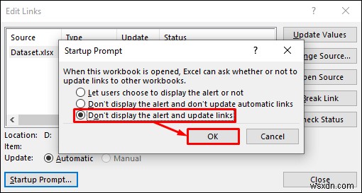【解決】Excelの「リンクの自動更新が無効にされました」警告を消す方法