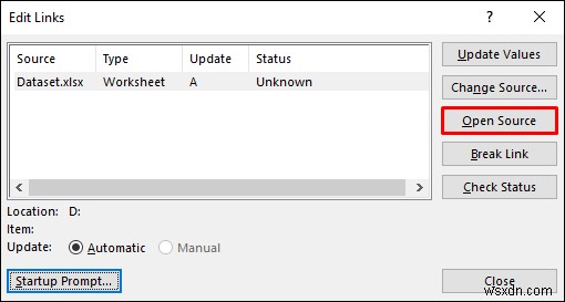 【解決】Excelの「リンクの自動更新が無効にされました」警告を消す方法