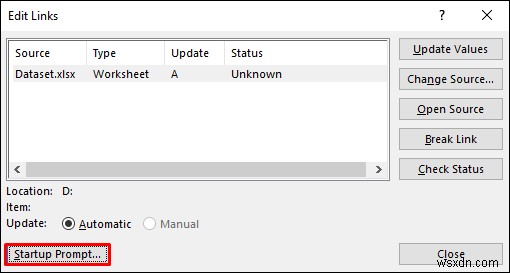 【解決】Excelの「リンクの自動更新が無効にされました」警告を消す方法