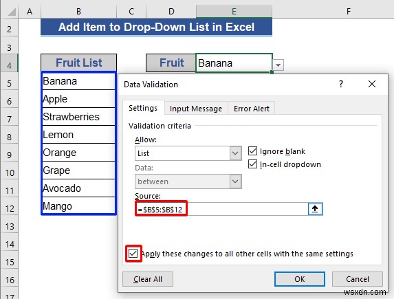 Excelのドロップダウンリストに項目を追加する5つの方法