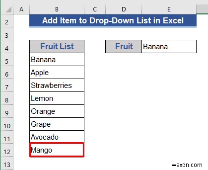 Excelのドロップダウンリストに項目を追加する5つの方法