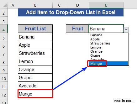 Excelのドロップダウンリストに項目を追加する5つの方法