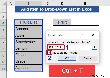 Excelのドロップダウンリストに項目を追加する5つの方法