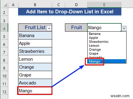 Excelのドロップダウンリストに項目を追加する5つの方法