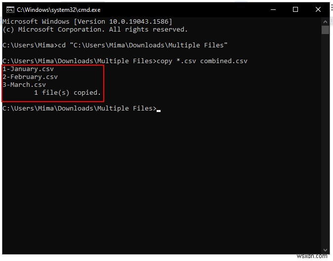 CMD(コマンドプロンプト)を使ってExcelファイルを1つに結合する方法【4ステップ】