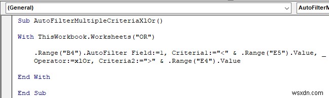Excel VBAで同じフィールド(列)に複数の条件を指定してオートフィルターする4つの方法