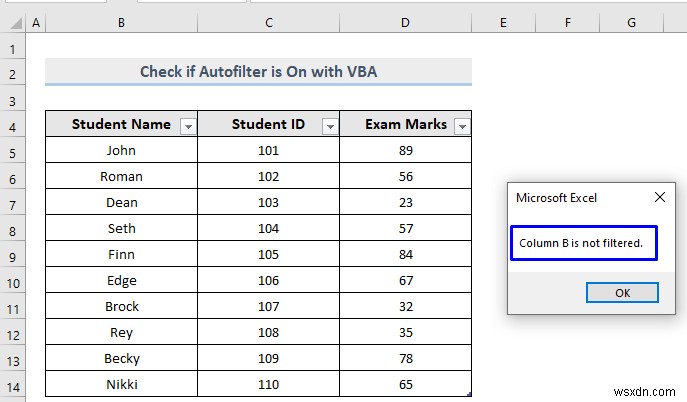 Excel VBAでオートフィルタがオンになっているか確認する4つの簡単な方法