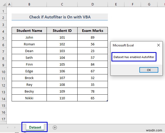 Excel VBAでオートフィルタがオンになっているか確認する4つの簡単な方法