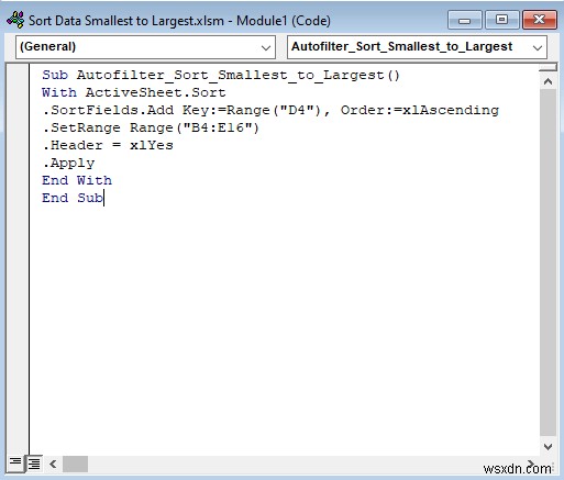 【Excel VBA】オートフィルタでデータを昇順（最小→最大）に並べ替える3つの方法