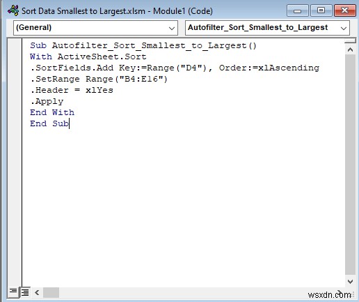 【Excel VBA】オートフィルタでデータを昇順（最小→最大）に並べ替える3つの方法