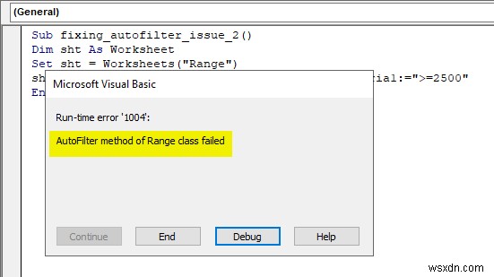 【解決策】Excel VBAで「RangeクラスのAutoFilterメソッドが失敗しました」エラーが出る原因と5つの修正方法