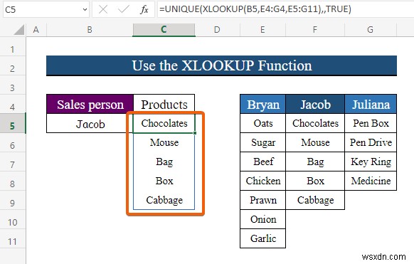 Excelでセルの値に基づいてドロップダウンリストを動的に変更する2つの方法