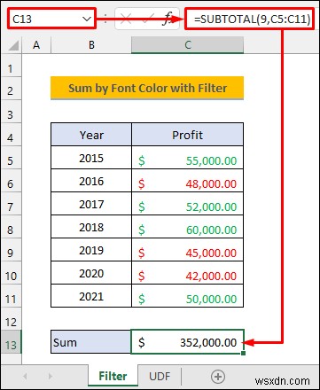 Excelでフォントの色ごとに合計する方法【2つの効果的なテクニック】