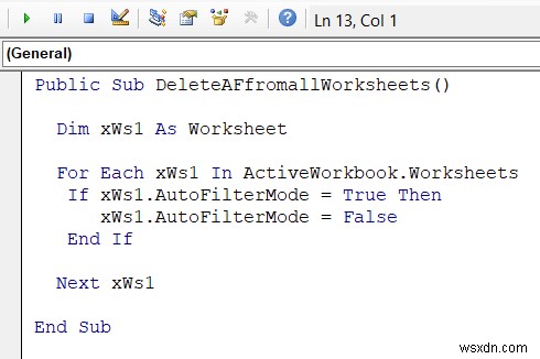 Excel VBAでオートフィルターが存在する場合に削除する7つの方法