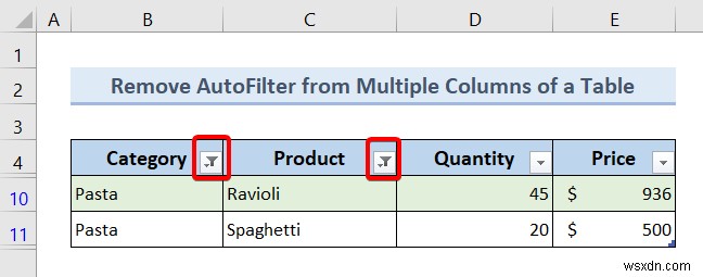 Excel VBAでオートフィルターが存在する場合に削除する7つの方法