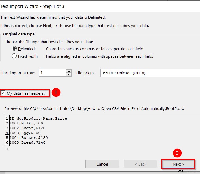 CSVファイルをExcelで列を分けて自動的に開く3つの方法