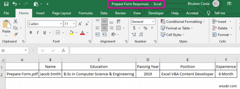 PDFフォームをExcelデータベースに連携する方法【5つの簡単なステップ】