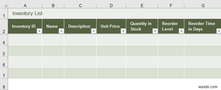Excelで在庫データベースを作成する3つの簡単な方法