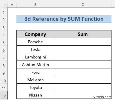 Excelでシート名を使った3D参照を作成する7つの簡単な方法