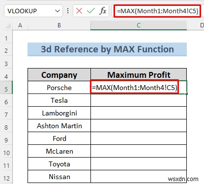 Excelでシート名を使った3D参照を作成する7つの簡単な方法