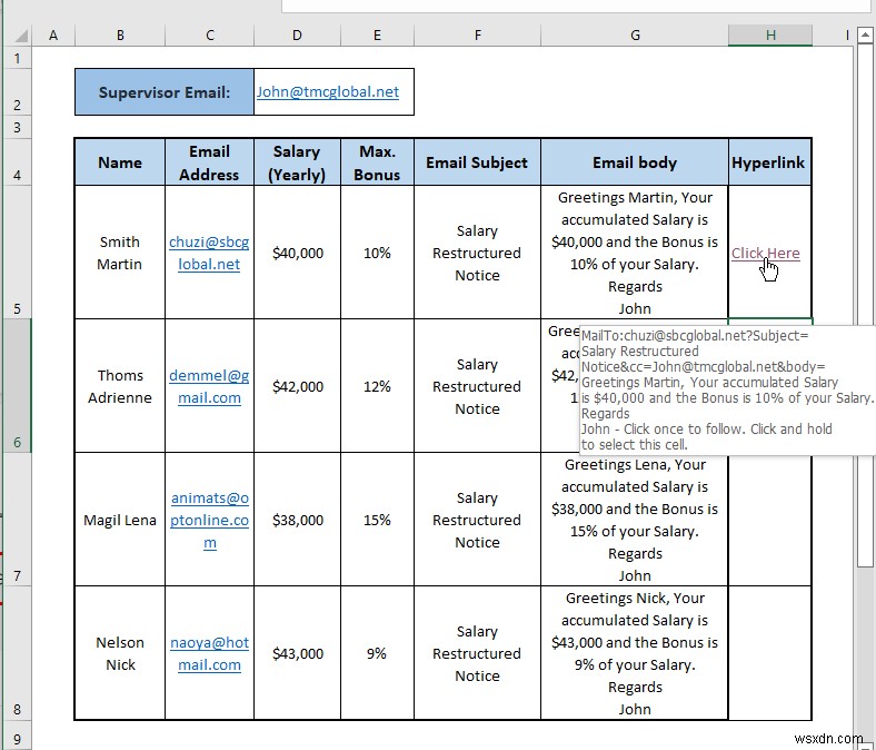 ExcelからOutlookへ自動でメールを送信する4つの方法【VBAマクロ・HYPERLINK関数】