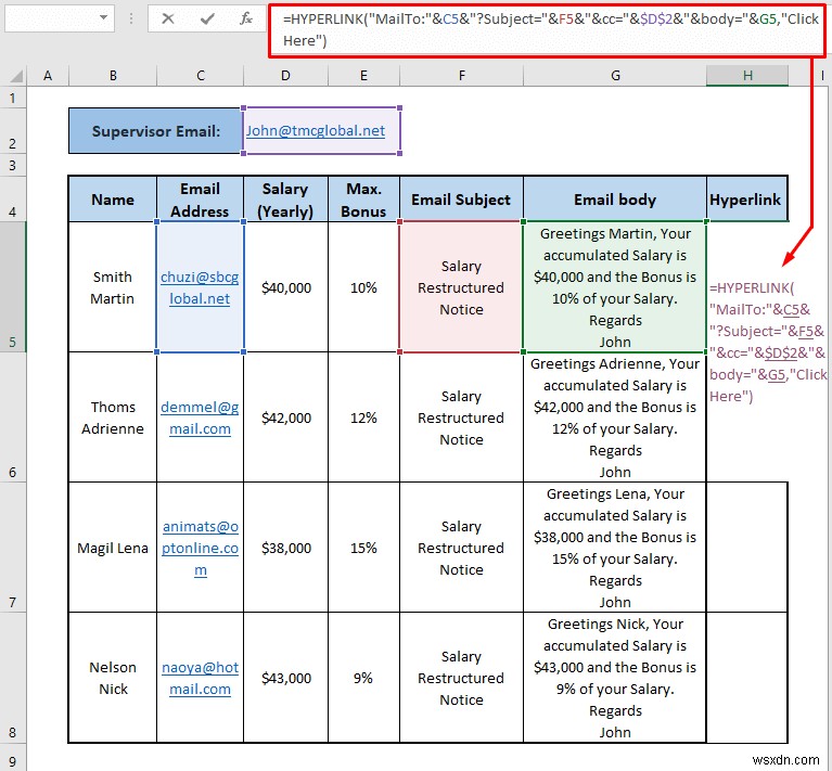 ExcelからOutlookへ自動でメールを送信する4つの方法【VBAマクロ・HYPERLINK関数】