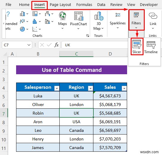 【Excel】ピボットテーブルなしでスライサーを挿入する簡単な方法