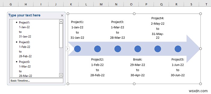 Excelで日付入りのタイムラインを作成する4つの簡単な方法