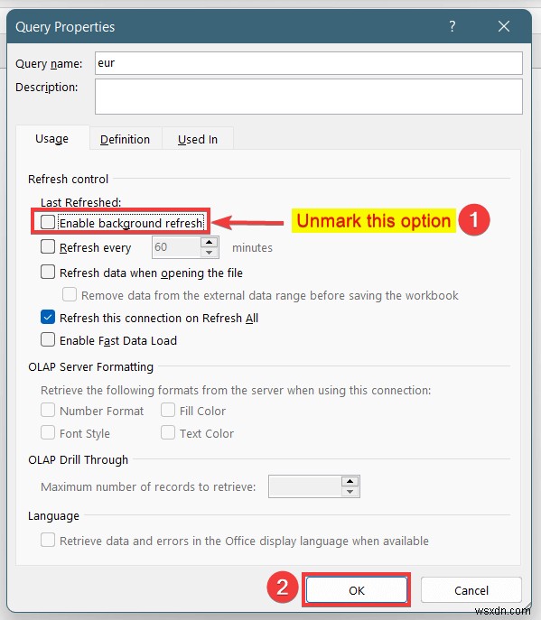 Excelでバックグラウンド更新を無効にする2つの便利な方法