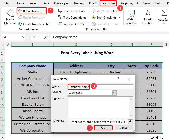 ExcelでAveryラベルを印刷する2つの簡単な方法
