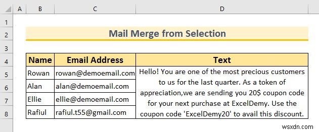 Wordを使わずにExcelだけで差し込み印刷(メールマージ)を行う2つの実践的な方法