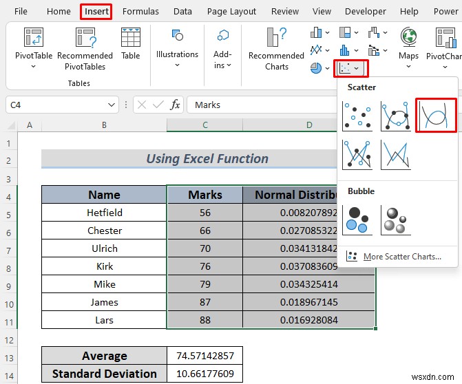 Excelでデータを正規分布に変換する2つの簡単な方法