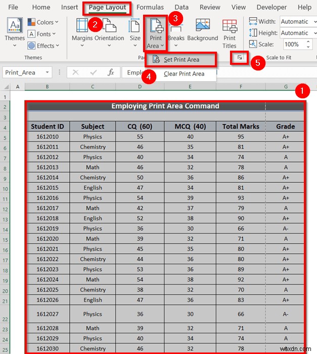 Excelシートをページ全体に拡大印刷する5つの簡単な方法
