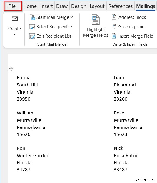 Excel から Avery 8160 ラベルを印刷する方法｜Word の差し込み印刷で簡単2ステップ