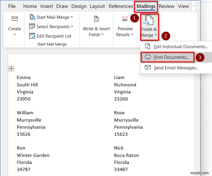 Excel から Avery 8160 ラベルを印刷する方法｜Word の差し込み印刷で簡単2ステップ