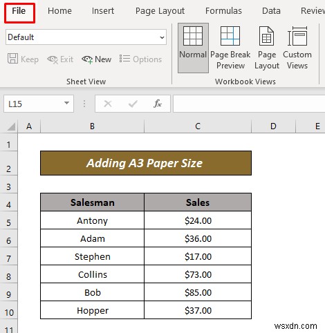 ExcelにA3用紙サイズを追加する2つの簡単な方法