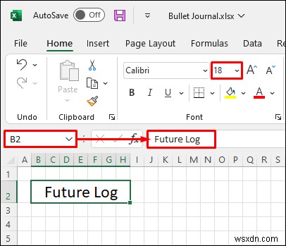 Excelでバレットジャーナルを作成する方法【手順を徹底解説】
