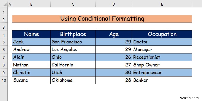 Excelで1行おきに網掛けする3つの方法|テーブル・条件付き書式・VBA
