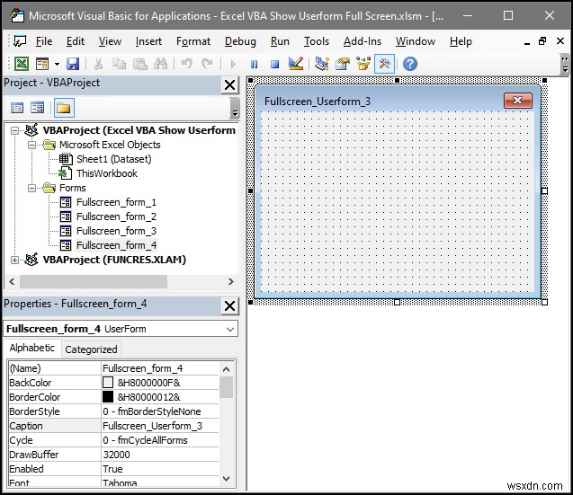 Excel VBAでユーザーフォームを全画面表示する4つの簡単な方法