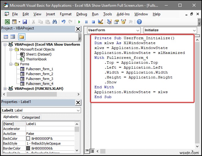 Excel VBAでユーザーフォームを全画面表示する4つの簡単な方法