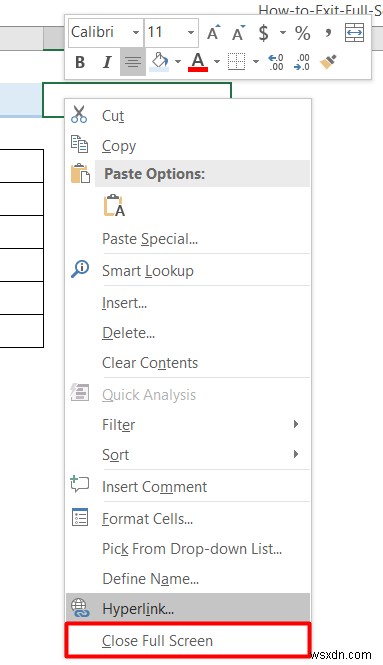 Excelで全画面表示を解除する3つの簡単な方法