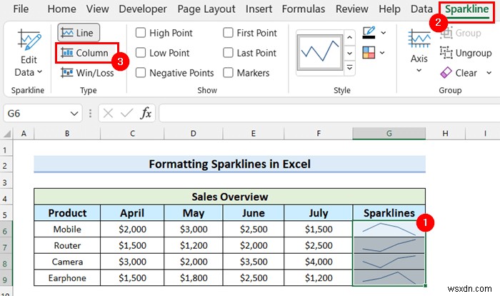 Excelでスパークラインにマーカーを追加する方法【3ステップで簡単解説】