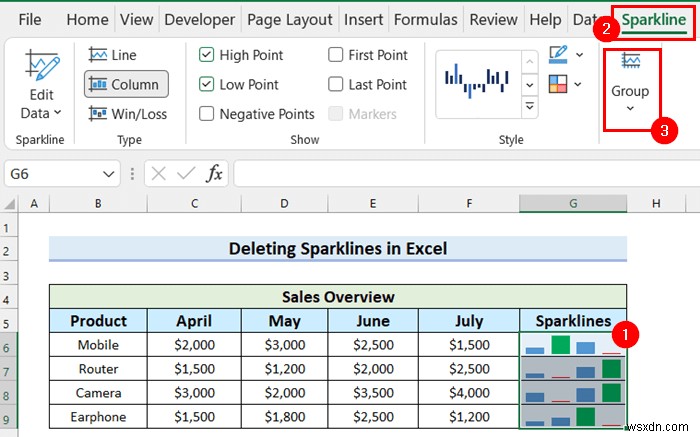 Excelでスパークラインにマーカーを追加する方法【3ステップで簡単解説】