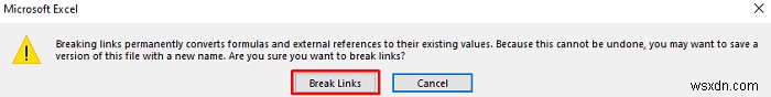 Excelで壊れたリンクを削除する3つの簡単な方法