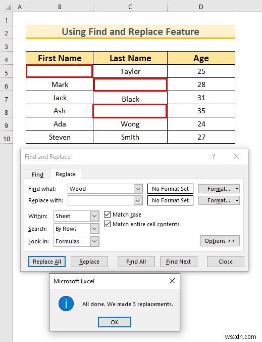 Excelで特定の値が入力されたセルを一括クリアする2つの方法