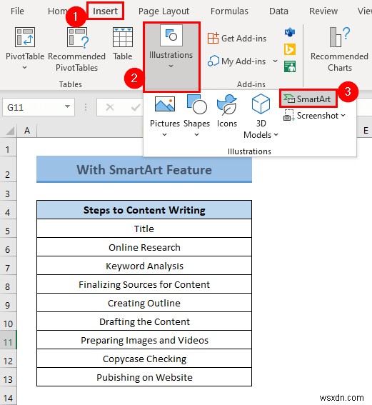 Excelでデータからマインドマップを作成する2つの方法(SmartArtと図形を活用)
