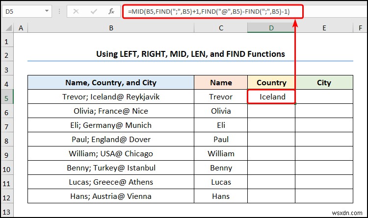 Excelで複数の区切り記号を含むテキストを列に分割する方法6選